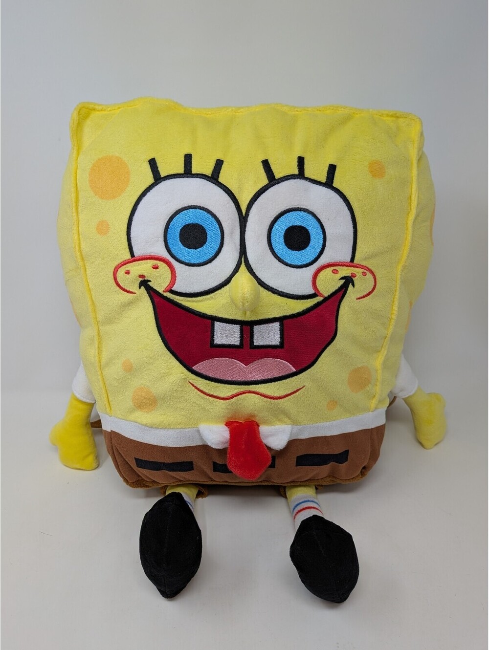 SPONGEBOB SQUAREPANTS Plush Backpack Nickelodeon Yellow Character Bag 12"